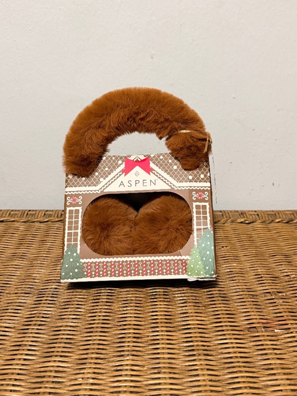 Aspen. Cozy Comfort Adjustable Faux Fur Earmuffs. Light Brown